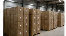 Finished cartons prepared for shipment